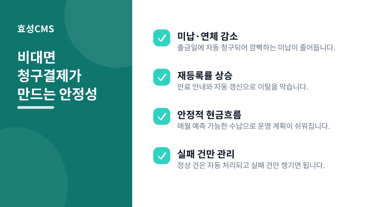 비대면 청구결제가 만드는 안정성