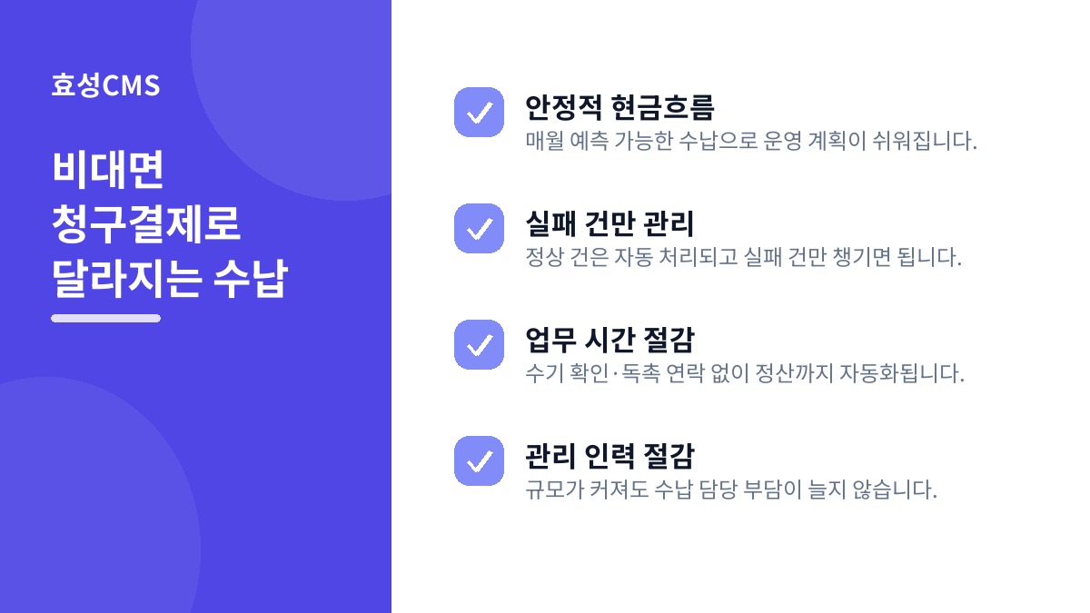 비대면 청구결제로 달라지는 수납