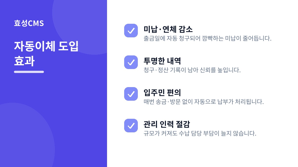 자동이체 도입 효과