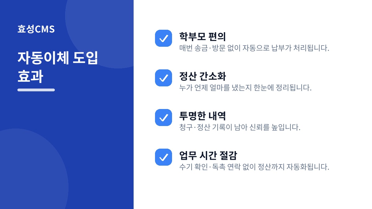 자동이체 도입 효과