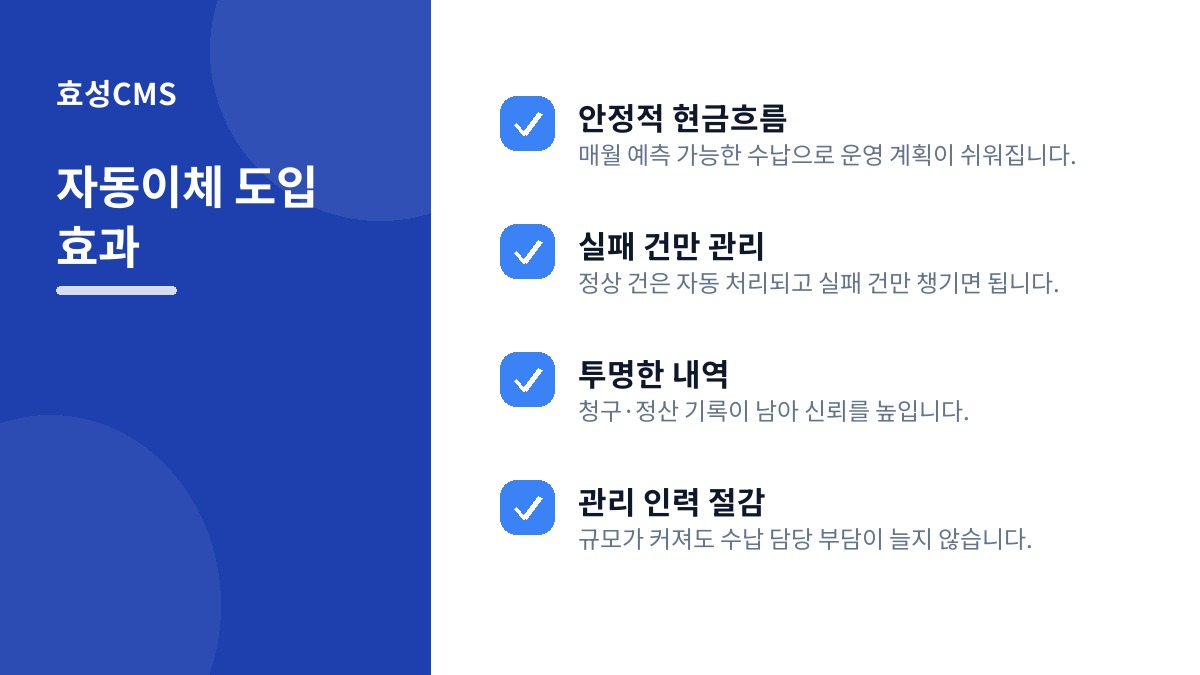 자동이체 도입 효과