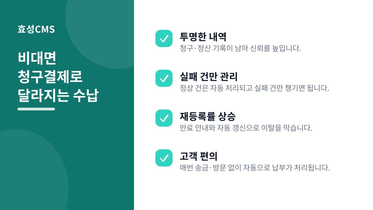 비대면 청구결제로 달라지는 수납