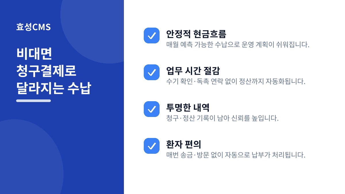 비대면 청구결제로 달라지는 수납