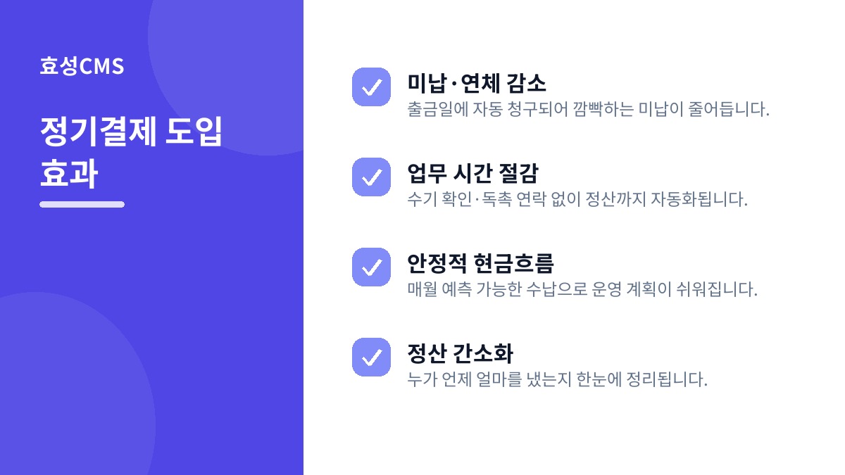 정기결제 도입 효과