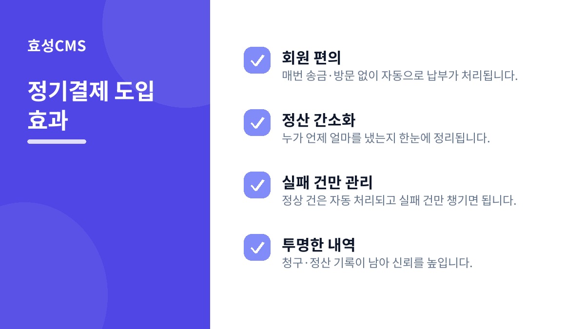 정기결제 도입 효과