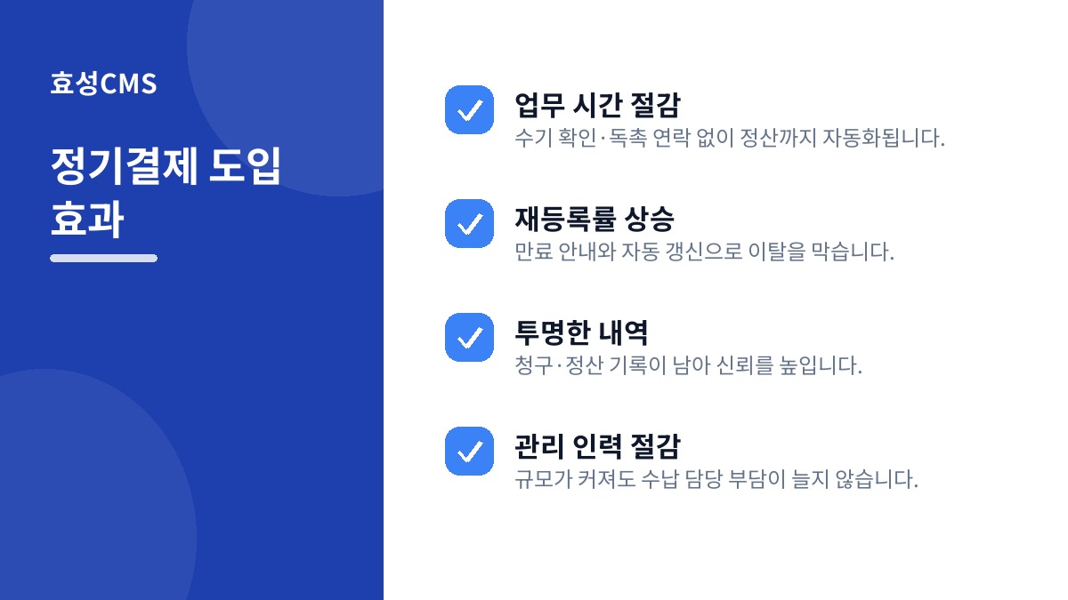 정기결제 도입 효과