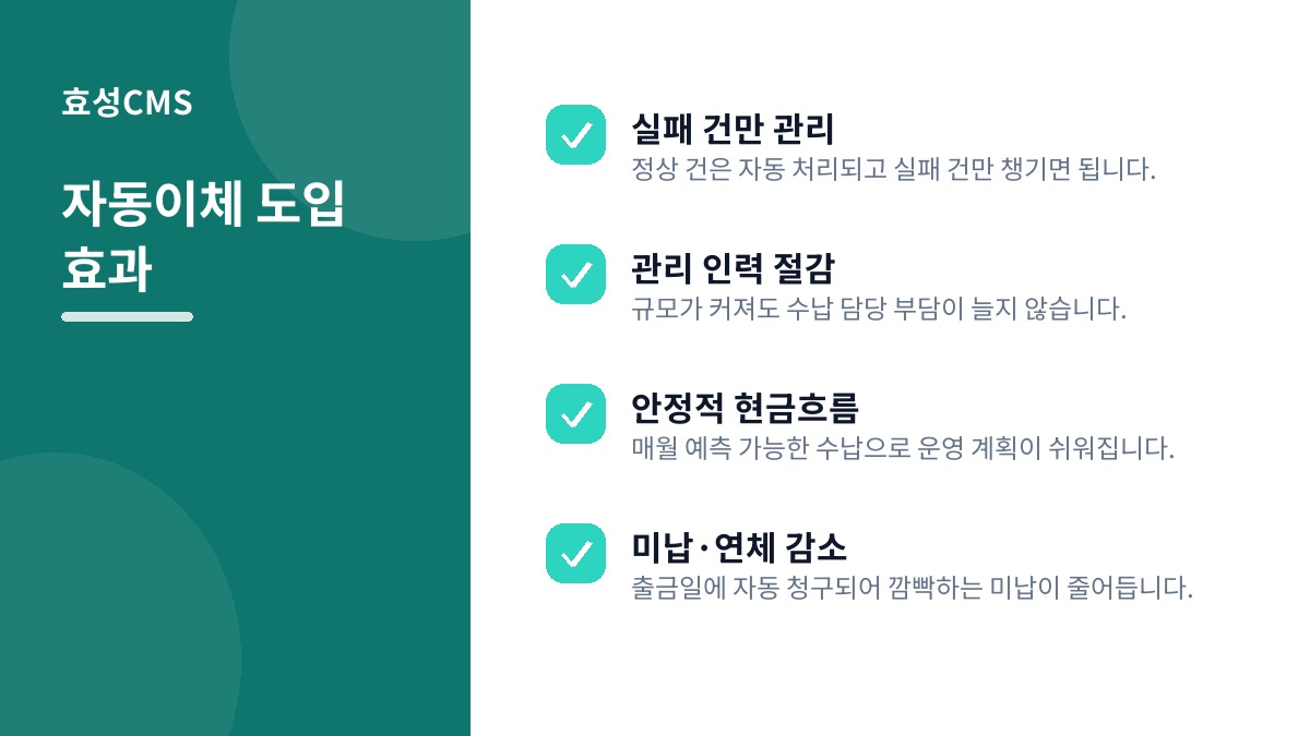 자동이체 도입 효과
