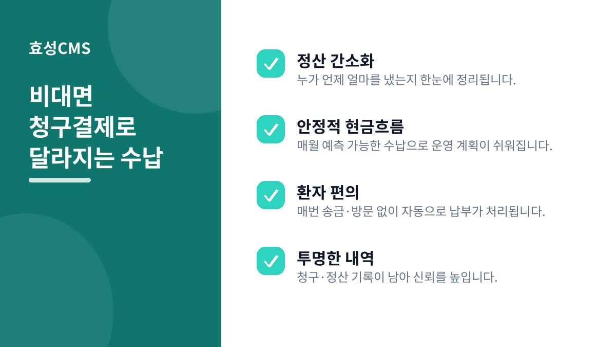 비대면 청구결제로 달라지는 수납