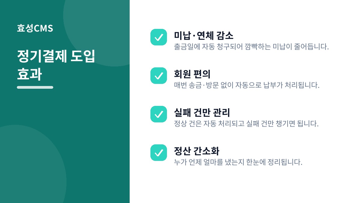 정기결제 도입 효과
