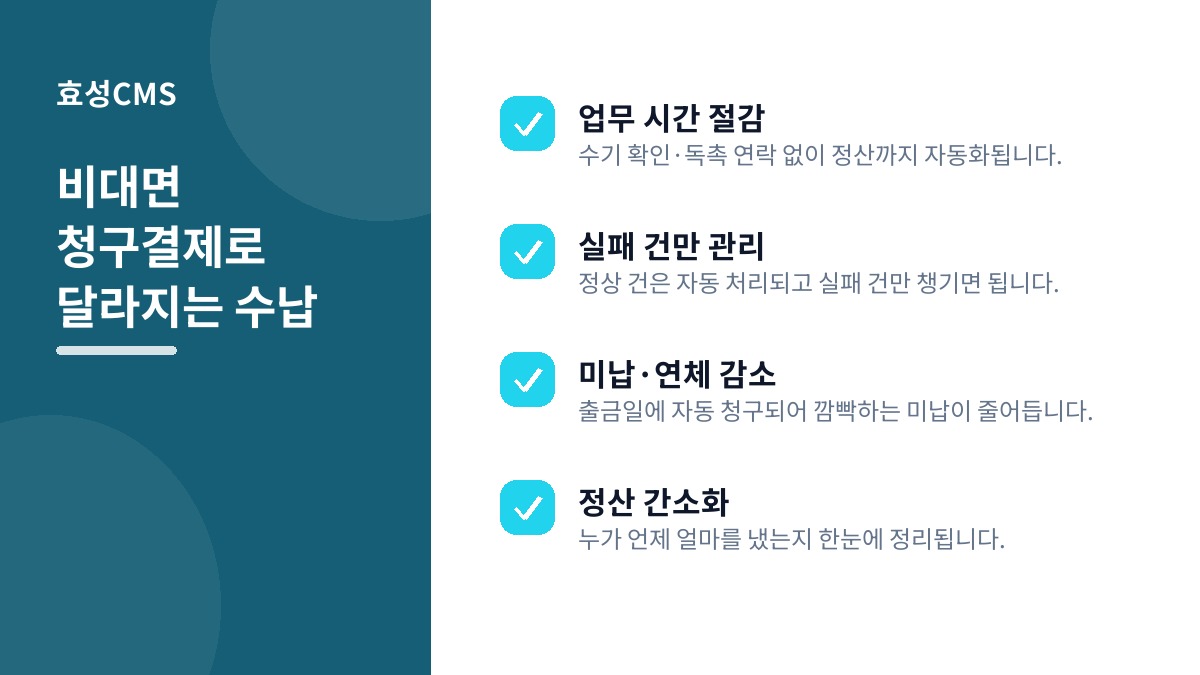 비대면 청구결제로 달라지는 수납