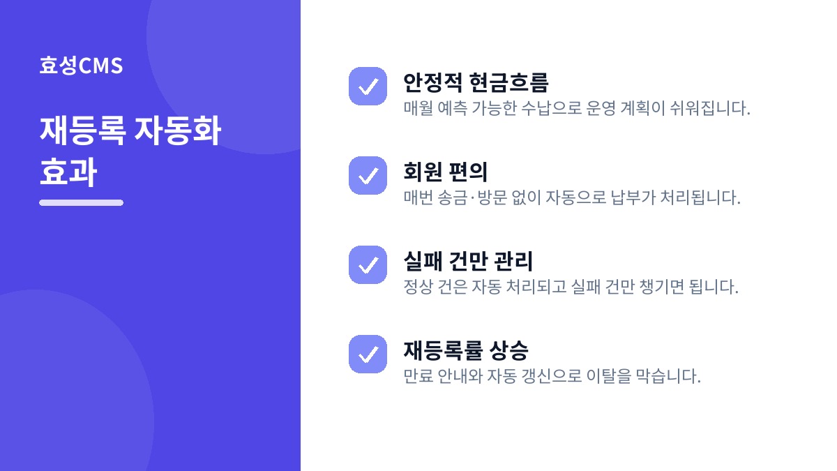 재등록 자동화 효과