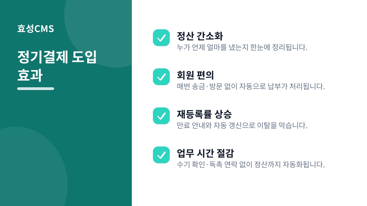 정기결제 도입 효과