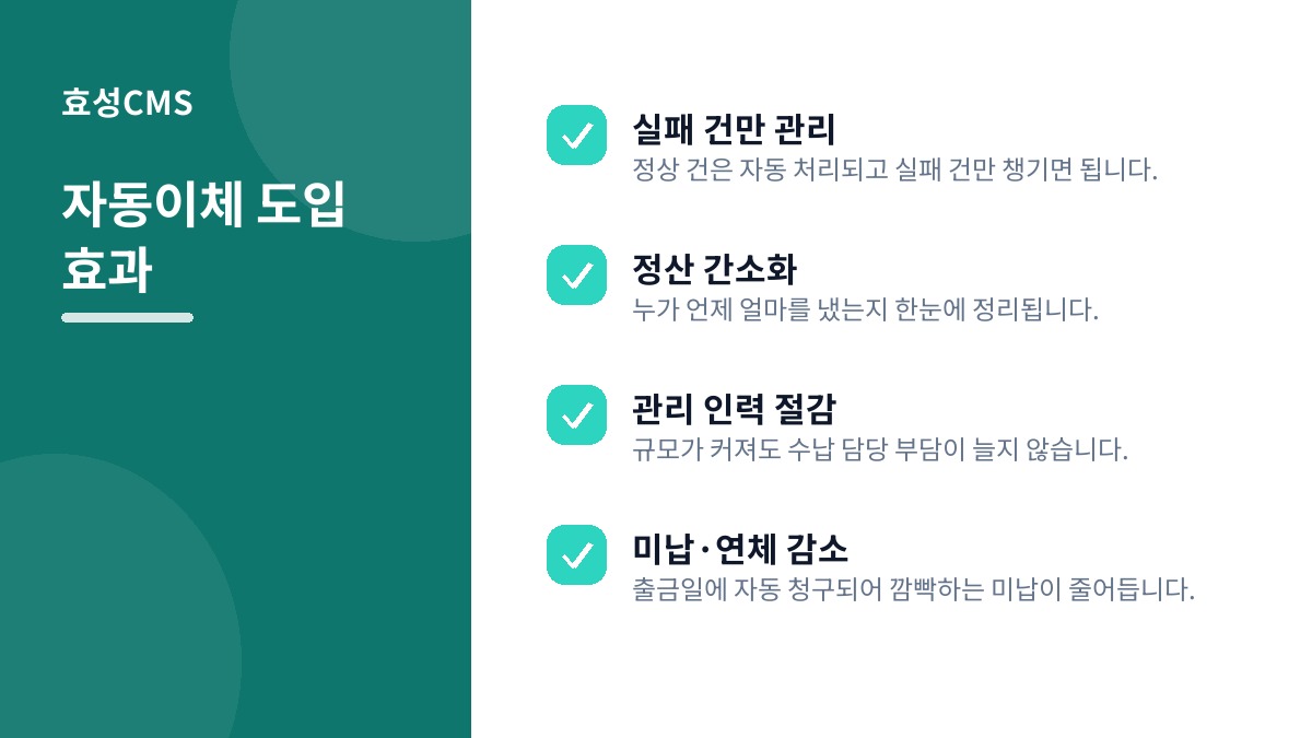 자동이체 도입 효과