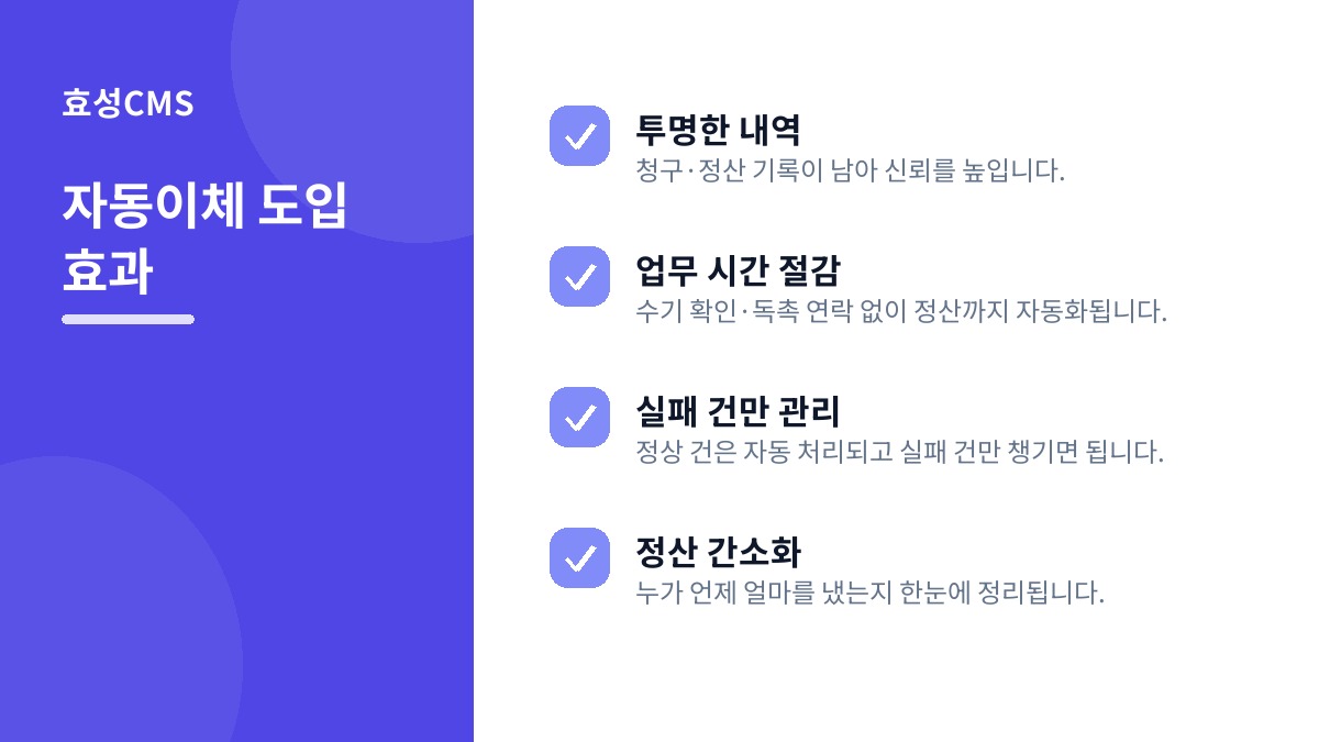 자동이체 도입 효과