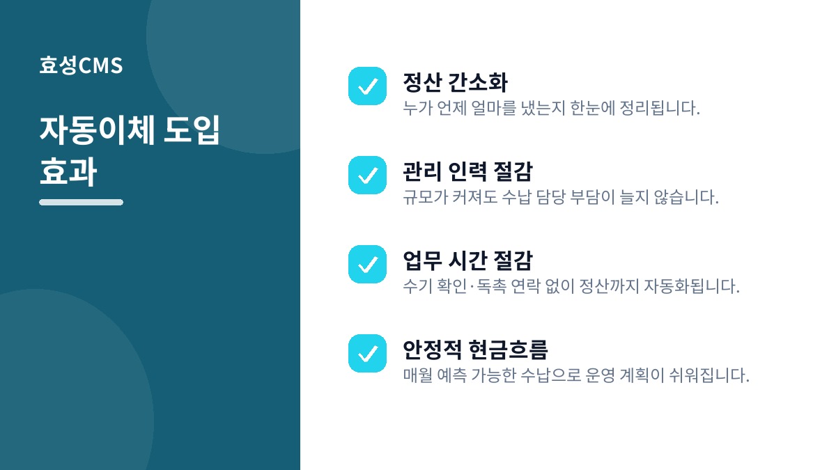 자동이체 도입 효과