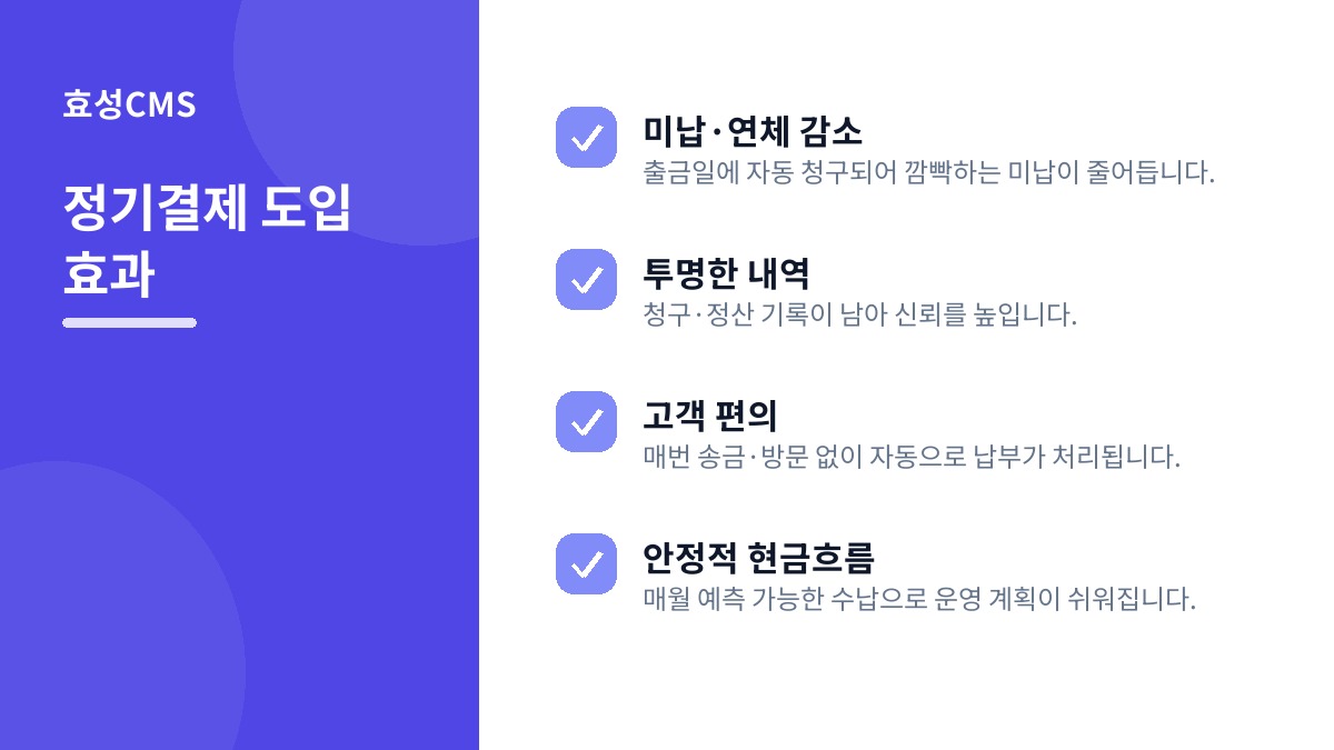 정기결제 도입 효과