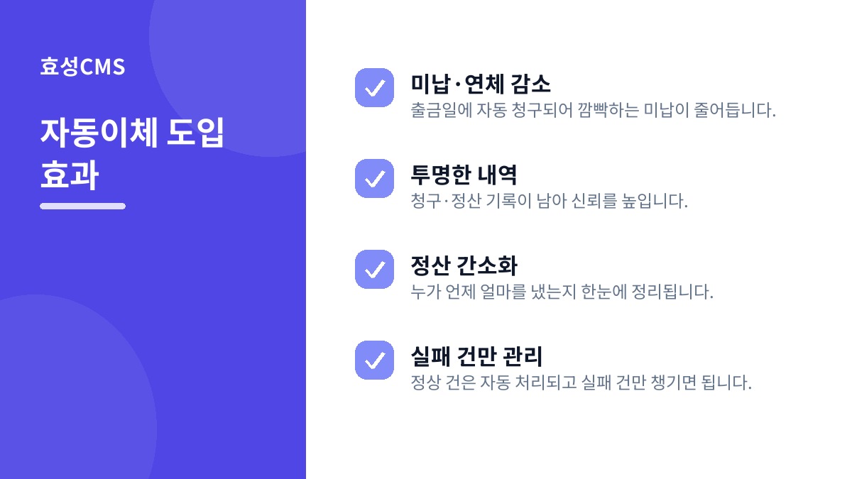 자동이체 도입 효과
