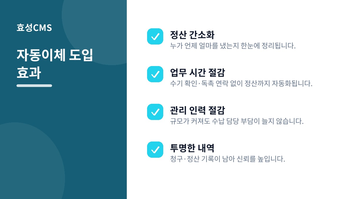 자동이체 도입 효과