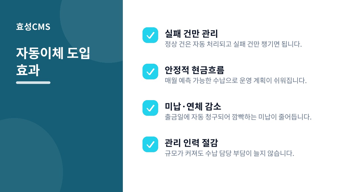자동이체 도입 효과