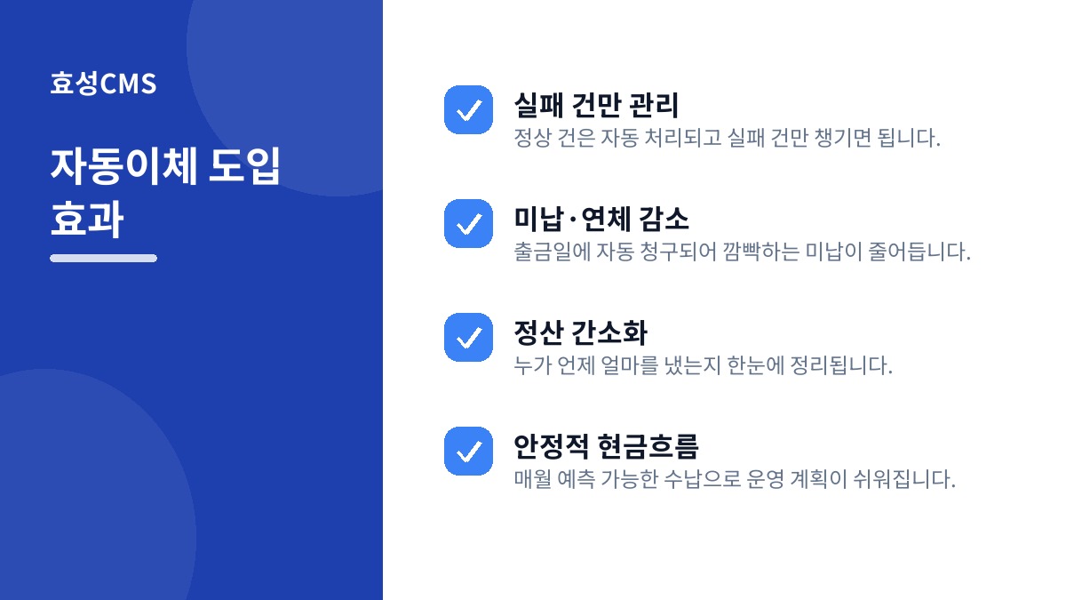 자동이체 도입 효과