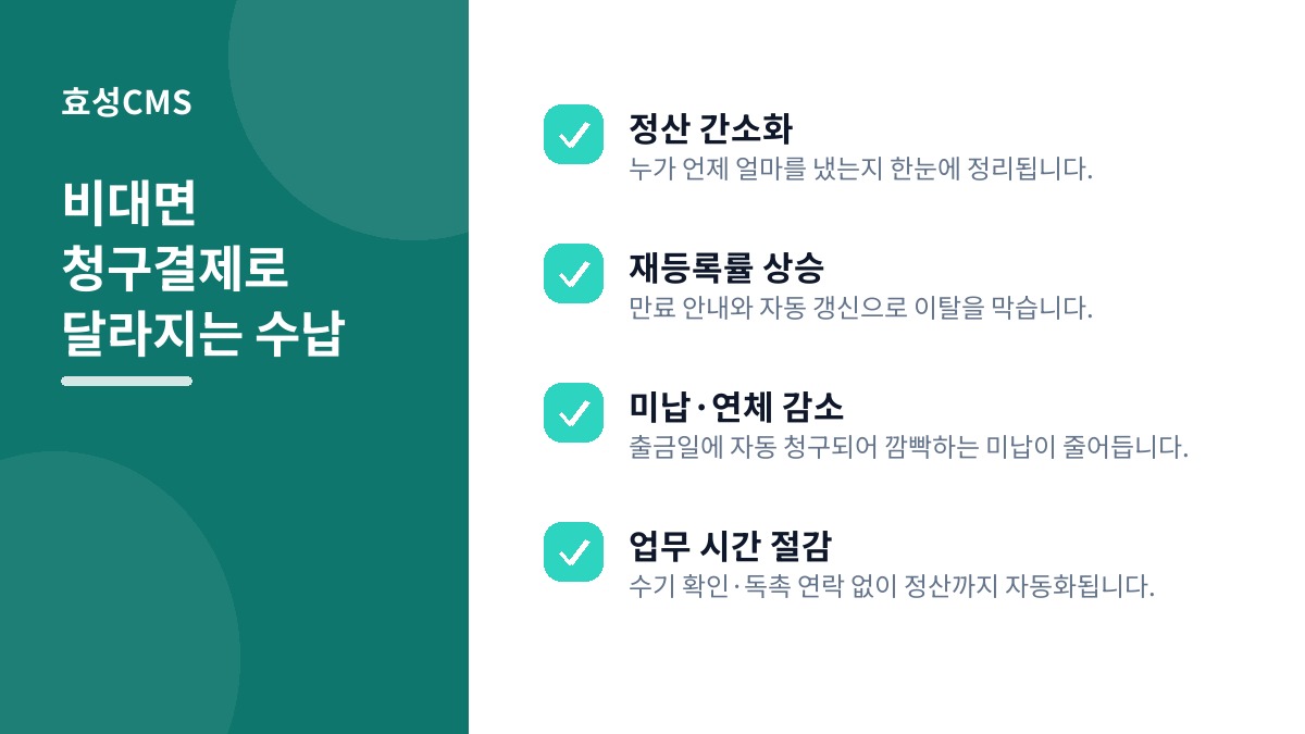 비대면 청구결제로 달라지는 수납