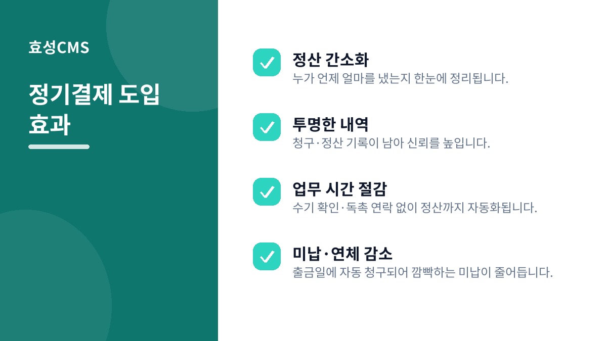 정기결제 도입 효과