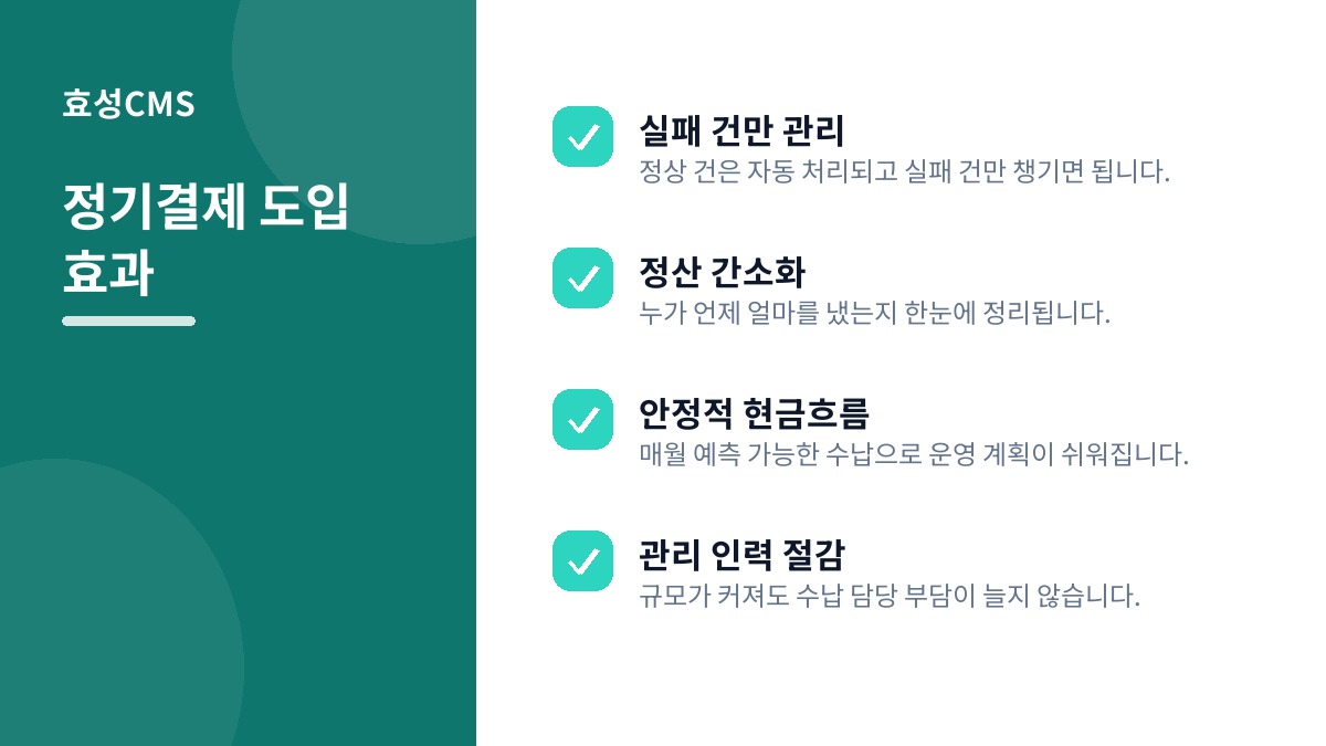 정기결제 도입 효과