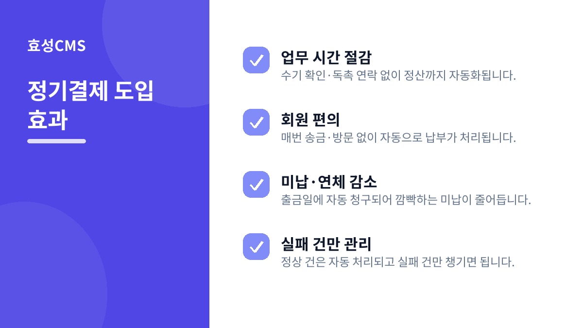 정기결제 도입 효과