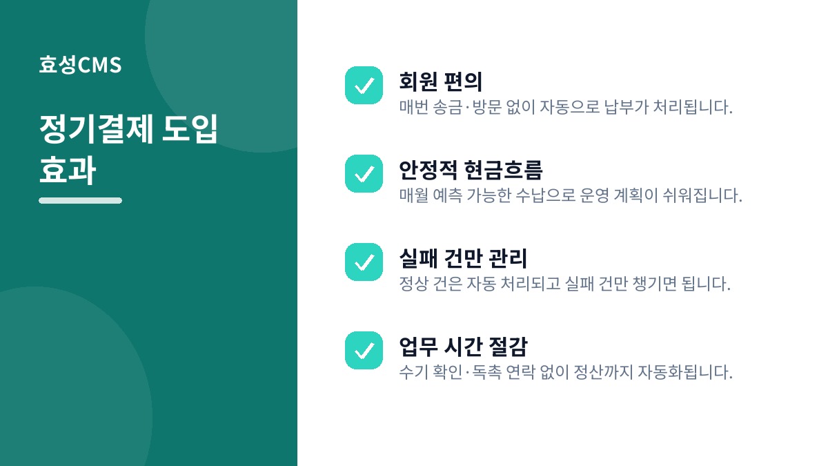 정기결제 도입 효과