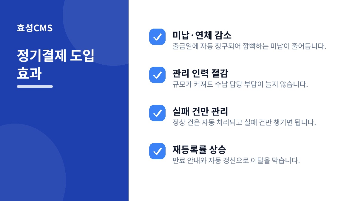 정기결제 도입 효과