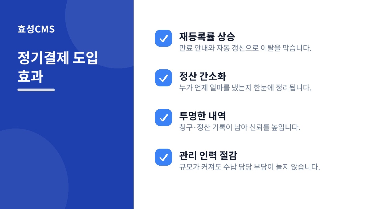 정기결제 도입 효과