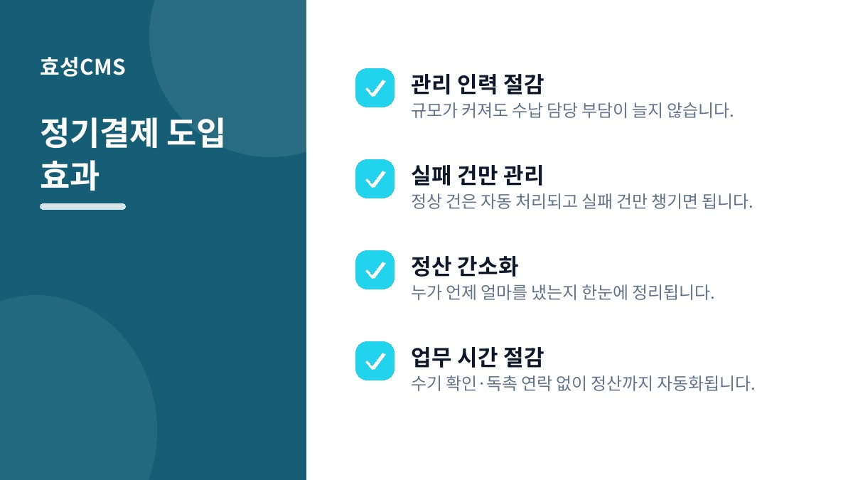 정기결제 도입 효과