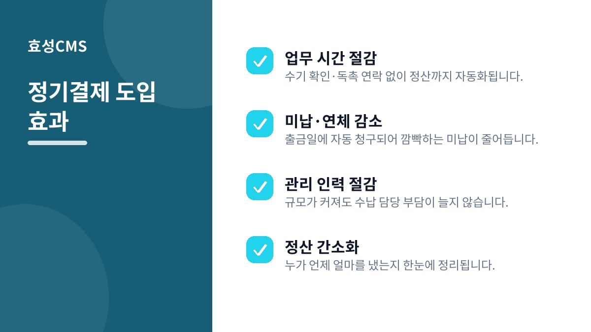 정기결제 도입 효과