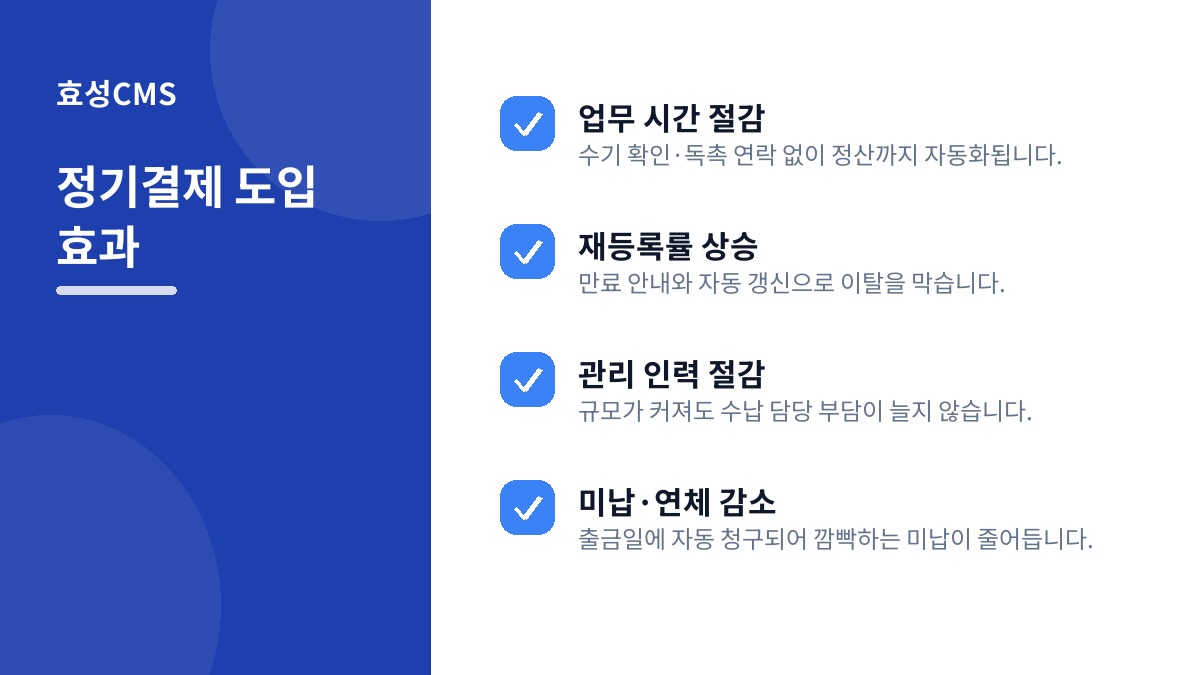 정기결제 도입 효과