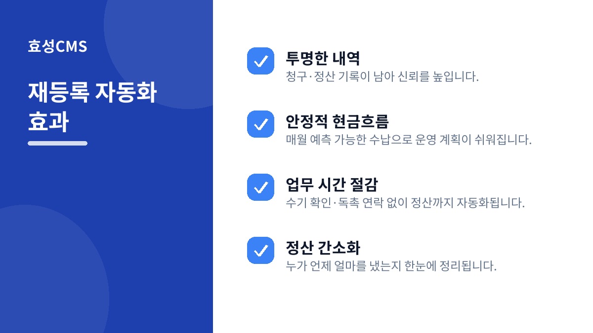 재등록 자동화 효과