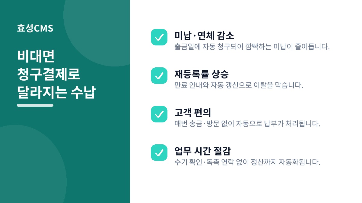비대면 청구결제로 달라지는 수납