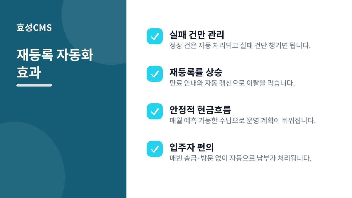 재등록 자동화 효과