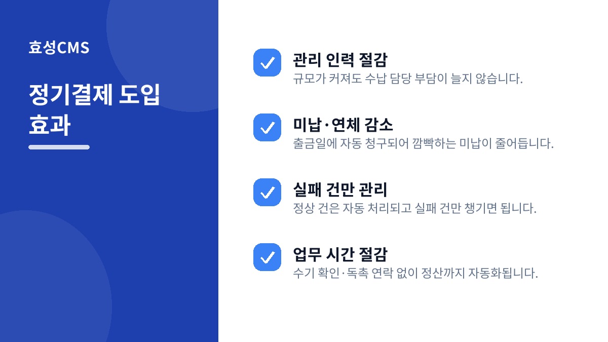 정기결제 도입 효과