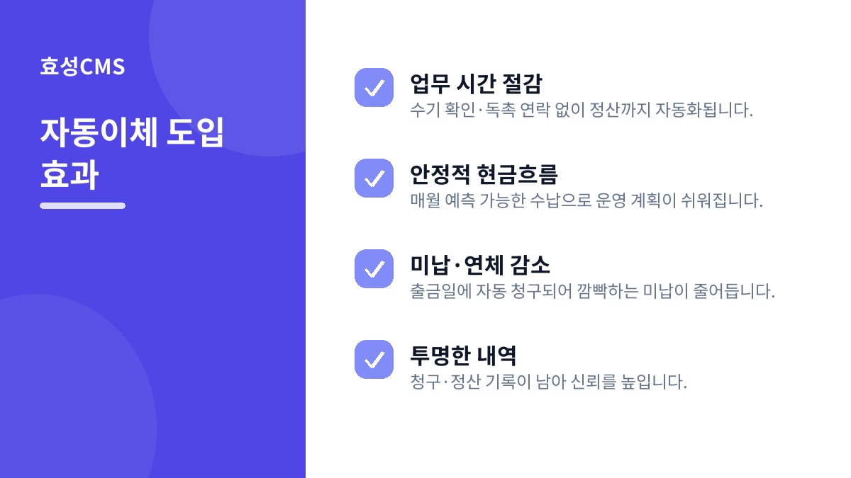 자동이체 도입 효과