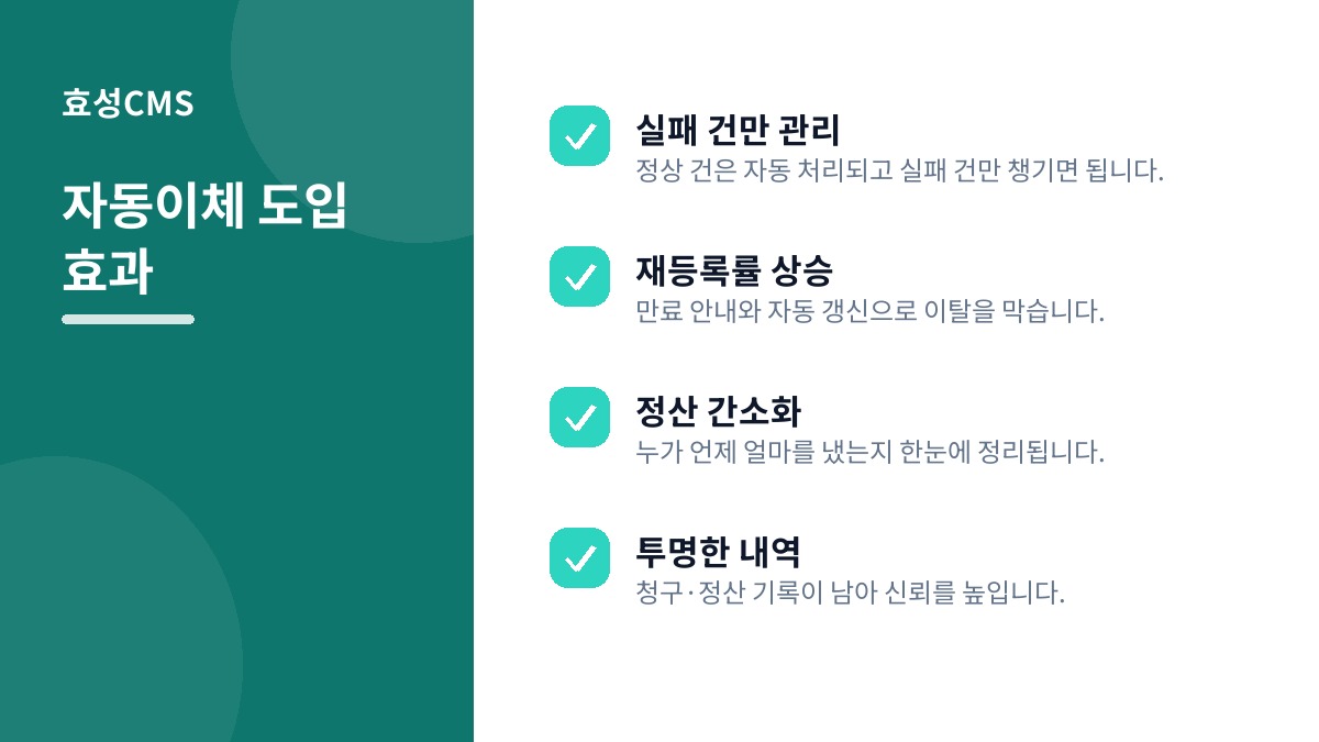 자동이체 도입 효과