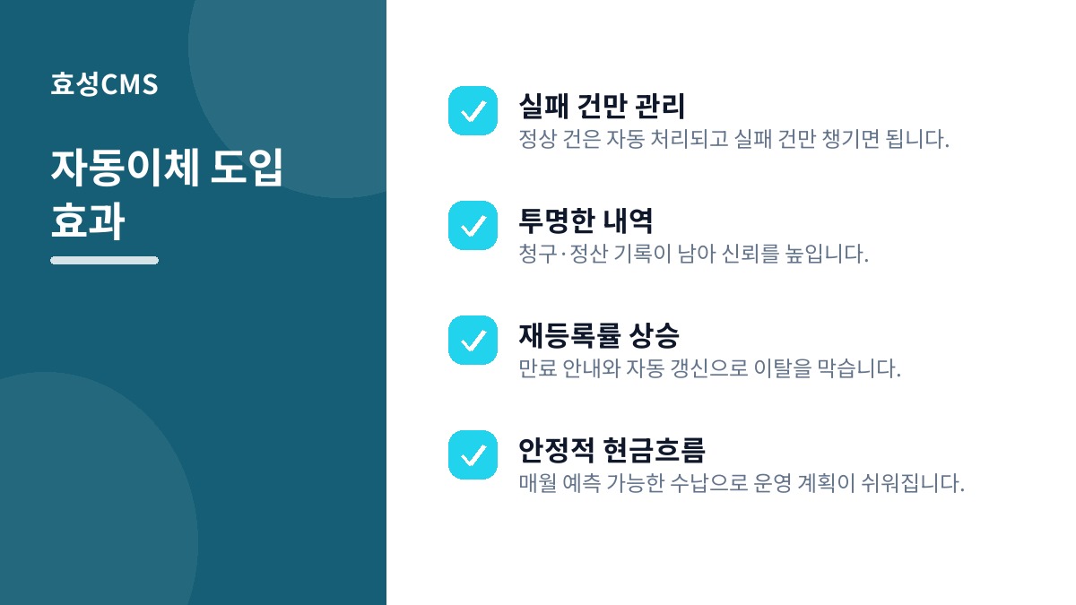 자동이체 도입 효과