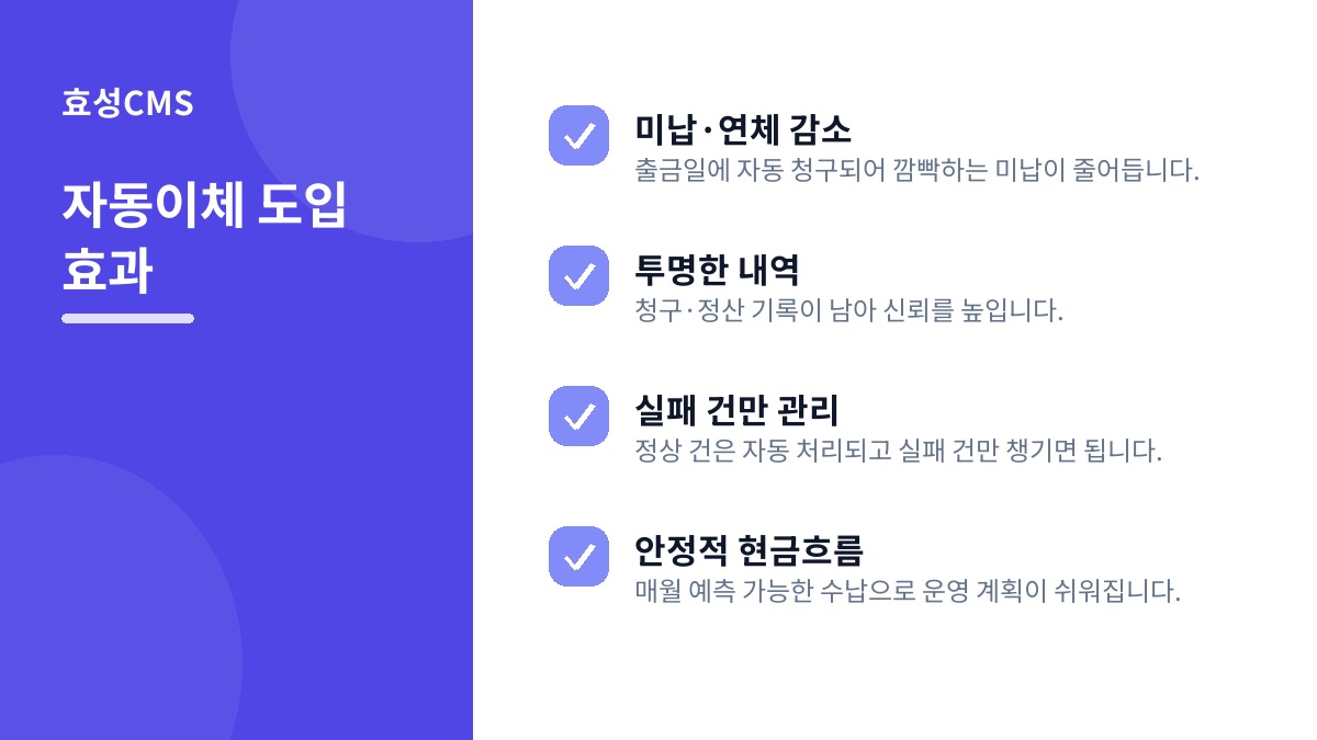 자동이체 도입 효과