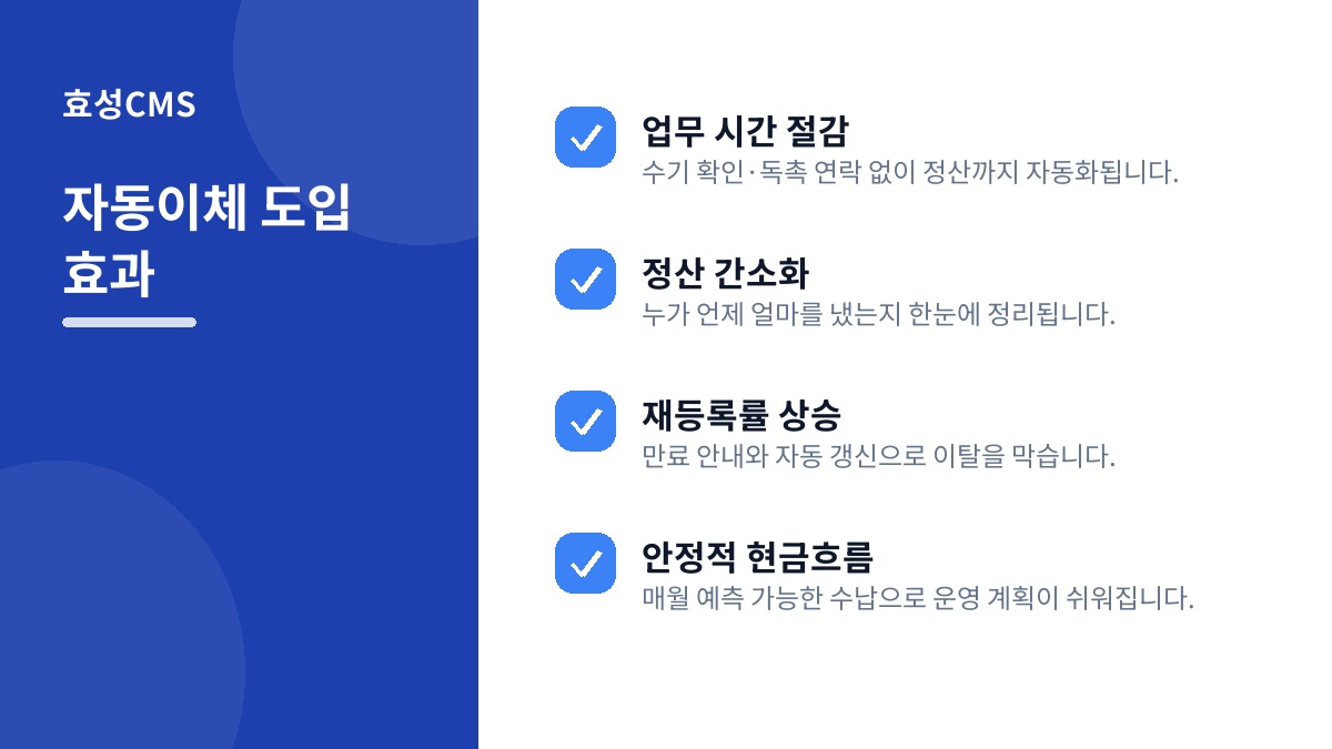 자동이체 도입 효과