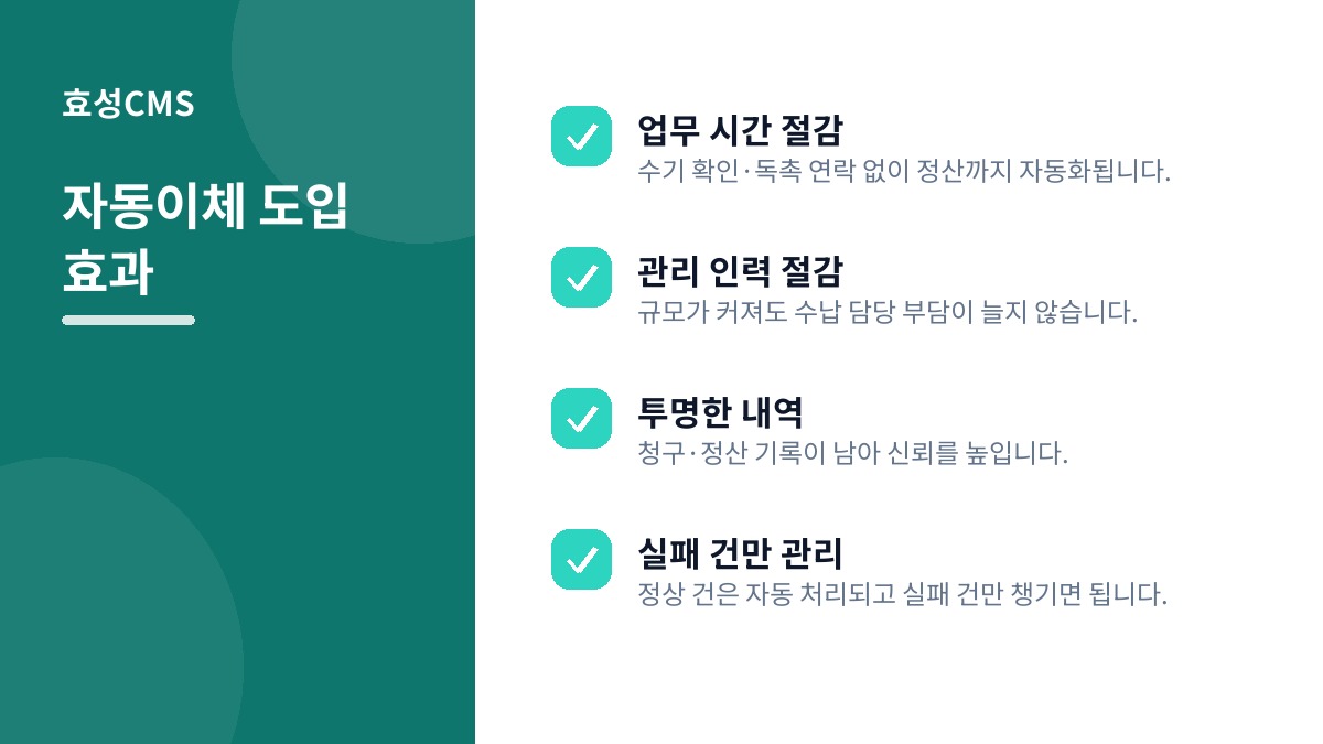 자동이체 도입 효과