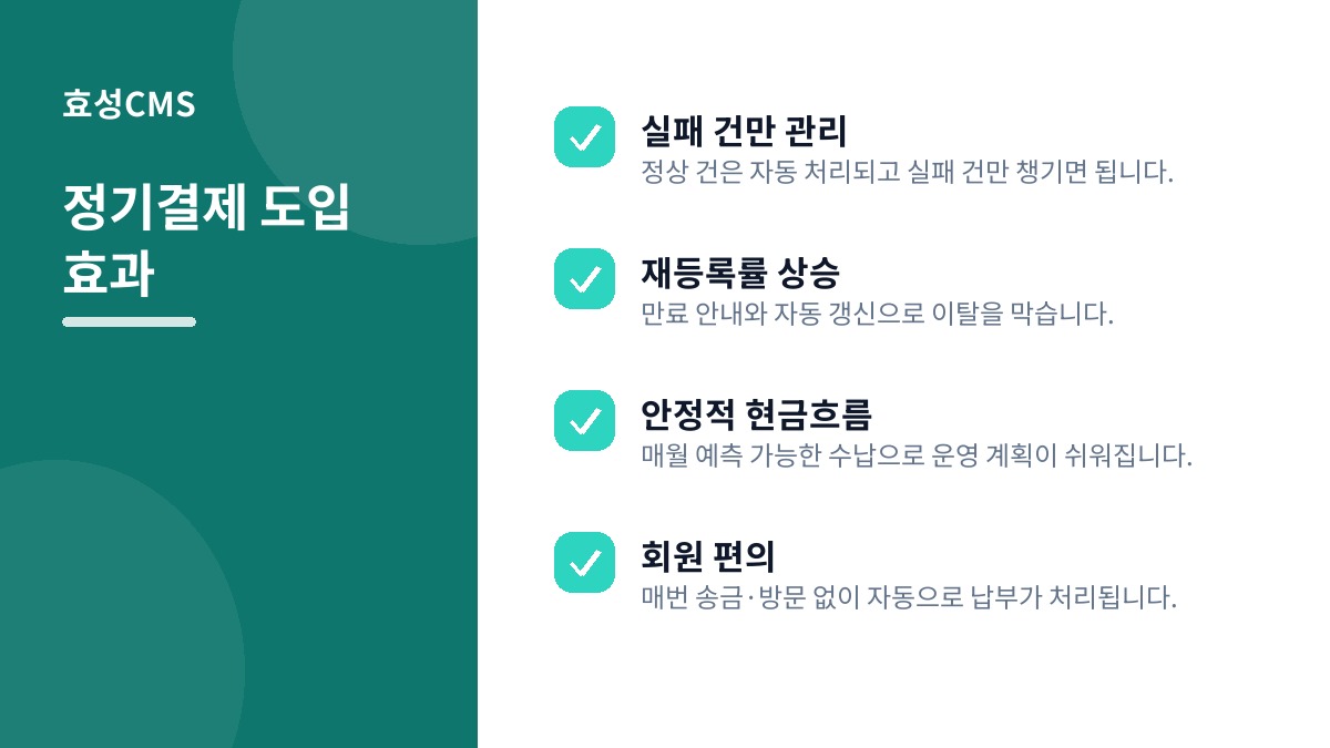 정기결제 도입 효과