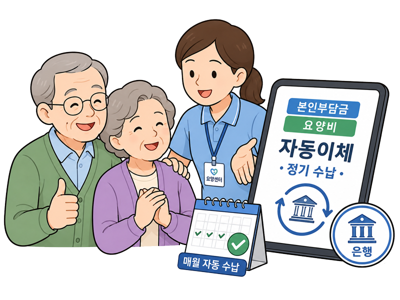 노인요양기관 본인부담금 요양비 자동이체 안내 이미지