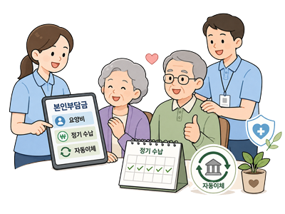 노인 요양기관 본인부담금 수납 이미지