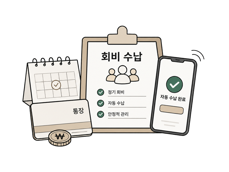 조합 협회 회원단체 회비 자동이체 관리 이미지